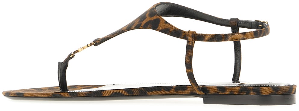 Saint Laurent Saint Laurent Printed viscose thong sandals Divers