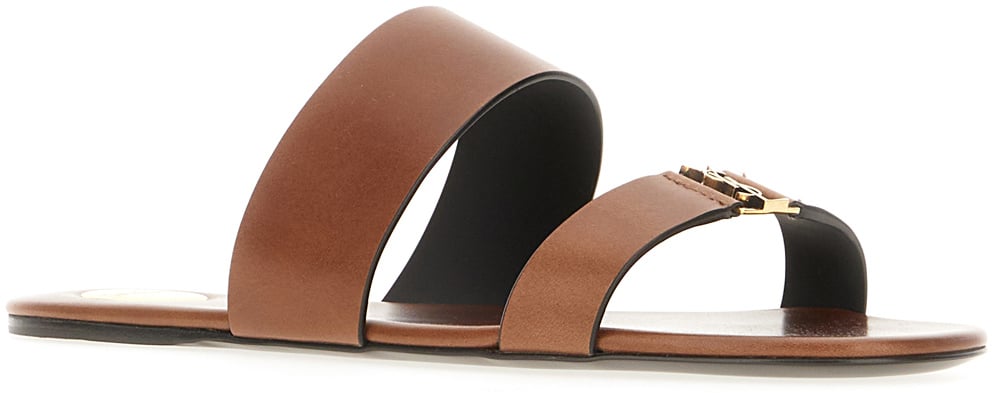 Saint Laurent Saint Laurent Brown leather Babylone sandals Bruin