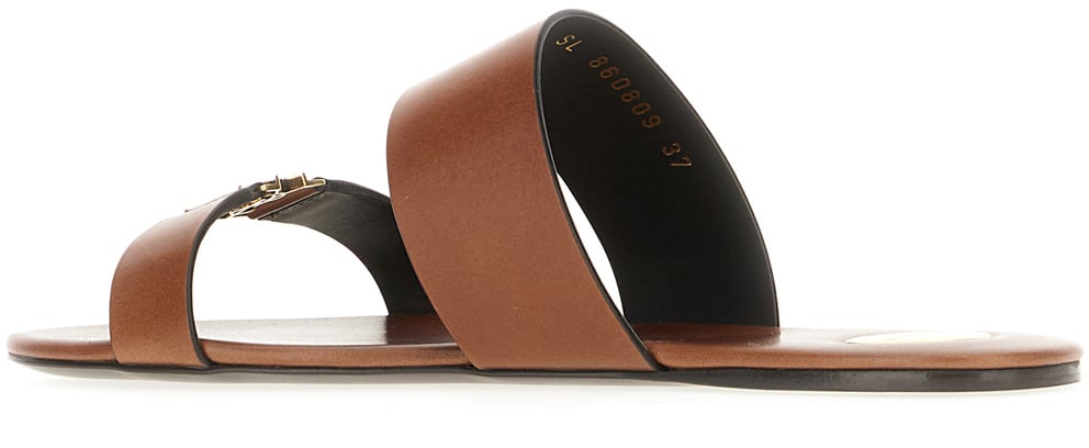 Saint Laurent Saint Laurent Brown leather Babylone sandals Bruin