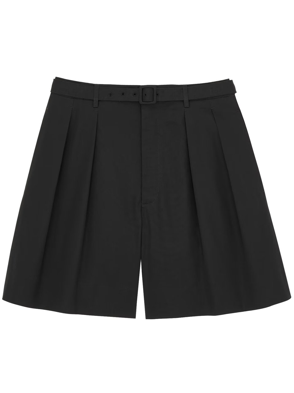 Saint Laurent Black Short Con Cintura Shorts Zwart