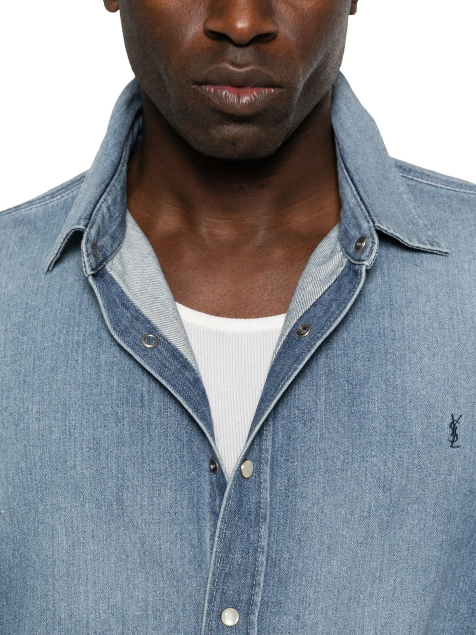 Saint Laurent Shirts Blue Blauw