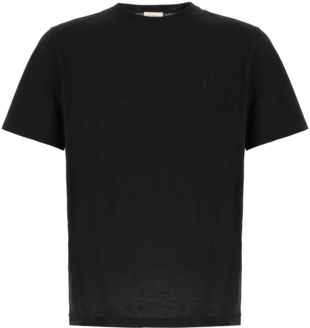 Saint Laurent Saint Laurent Black cotton t-shirt Zwart