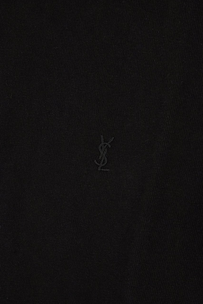 Saint Laurent Saint Laurent Black cotton t-shirt Zwart