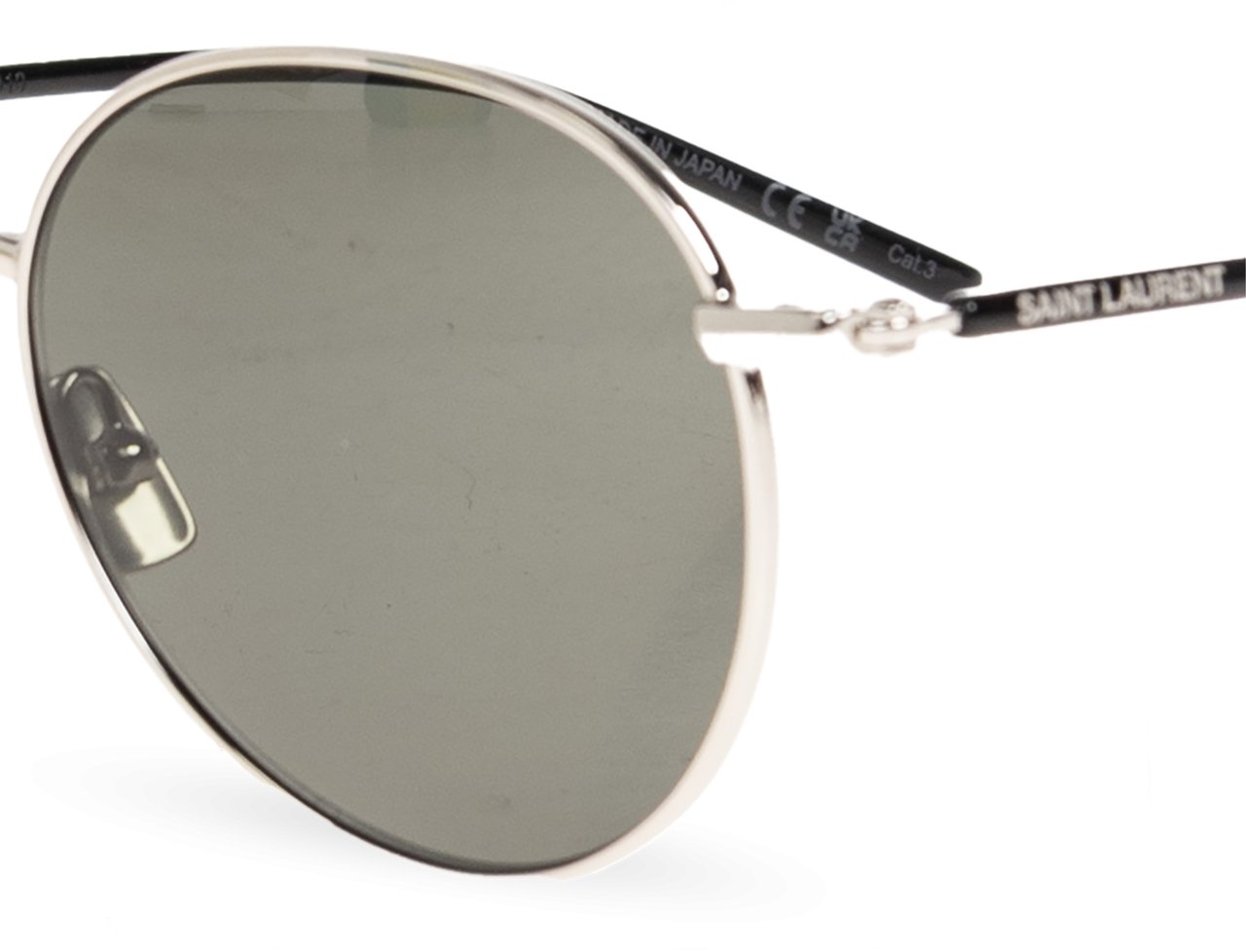 Saint Laurent Silver Ysl Sl 865 Sunglasses Grijs