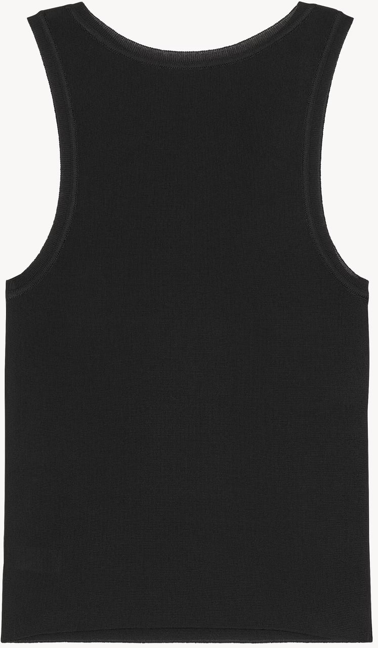 Saint Laurent Black Canottiera In Tank Top Zwart