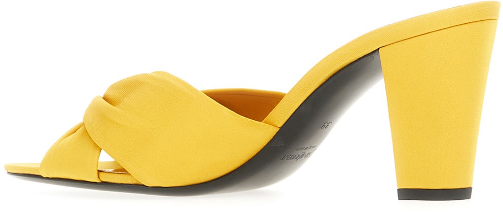Saint Laurent Saint Laurent Yellow fabric Franciane sandals Geel