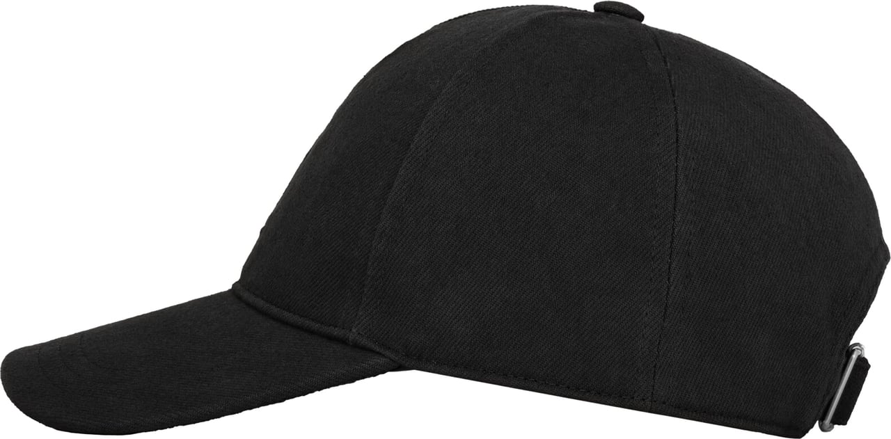 Saint Laurent Black Berretto Cassandre Structured Cap Zwart