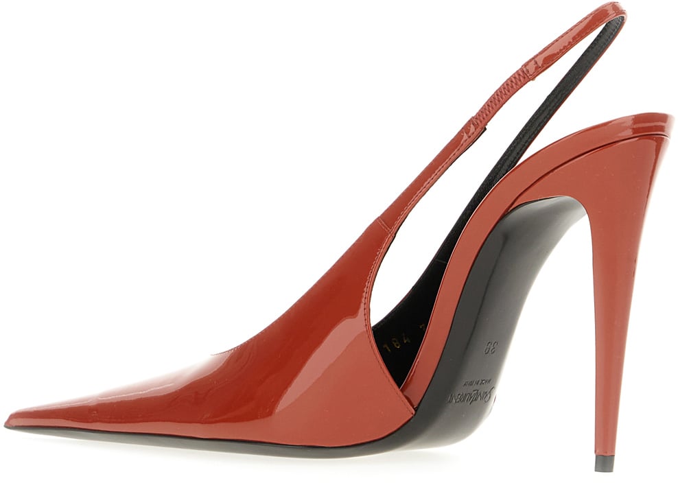 Saint Laurent Brick leather pumps Rood