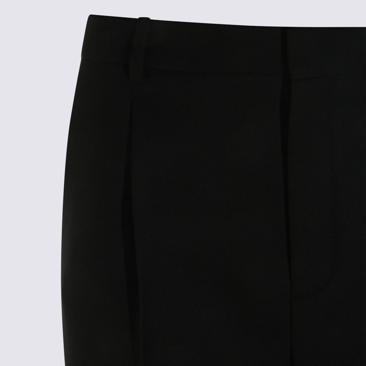 Saint Laurent Tailored High-Waist Trousers With Concealed Fastening And Welt Pockets Zwart