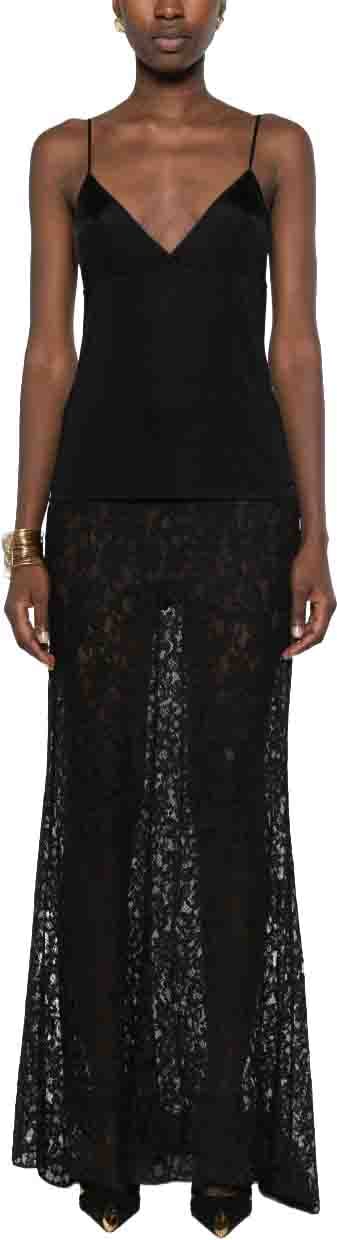 Saint Laurent Top Black Zwart