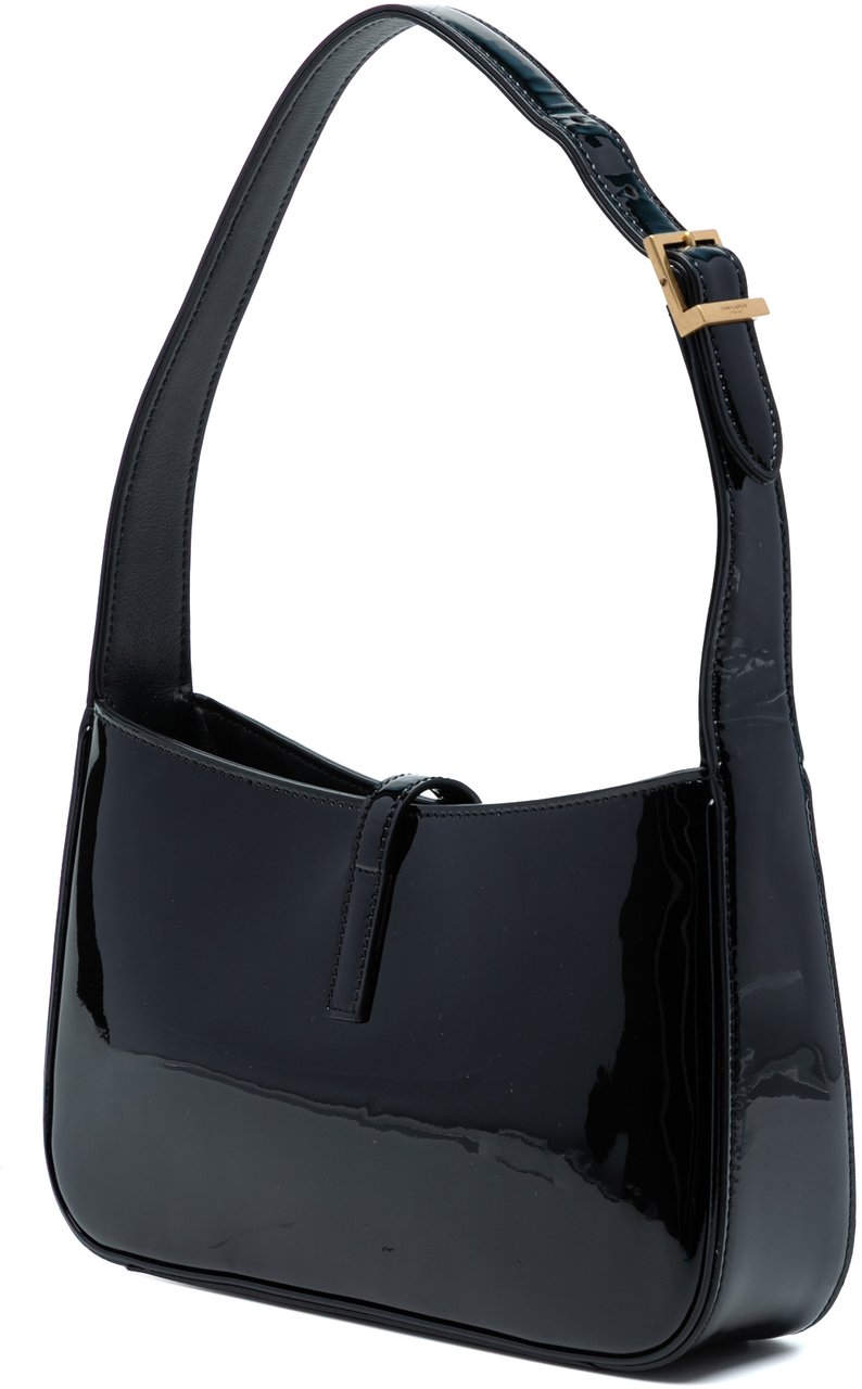 Saint Laurent Patent Le 5 a 7 Shoulder Bag Zwart