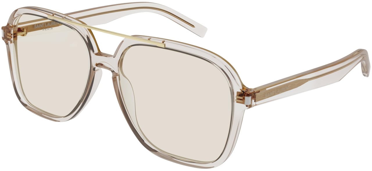 Saint Laurent Beige Sl 545 Square Acetate Sunglasses Wit