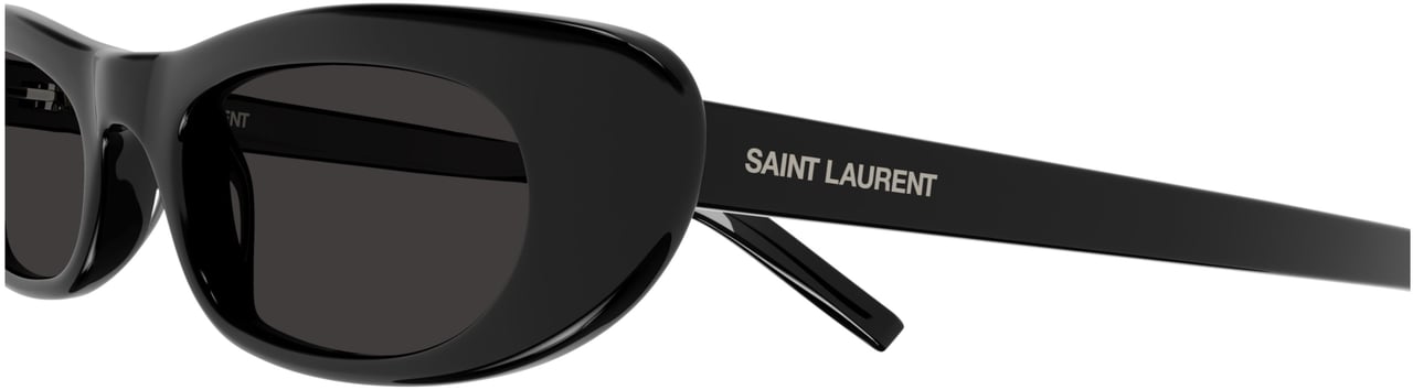 Saint Laurent Sl 557 Shade Narrow Oval Frame Sunglasses Zwart