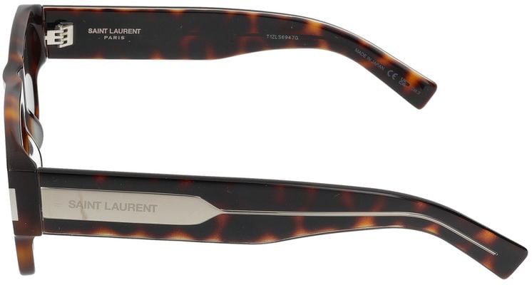Saint Laurent Sl 659 Bold Rectangular Tortoiseshell Sunglasses Zwart