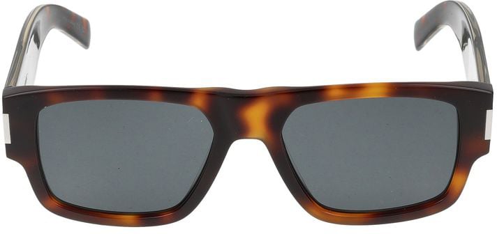 Saint Laurent Sl 659 Bold Rectangular Tortoiseshell Sunglasses Zwart