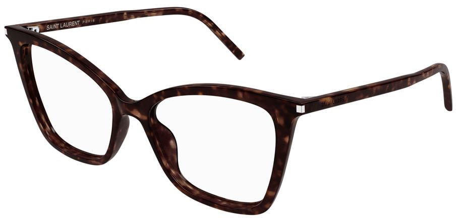 Saint Laurent Eyeglasses Saint Laurent SL 386 016 Havana Havana Transpa 55/16/145 Zwart