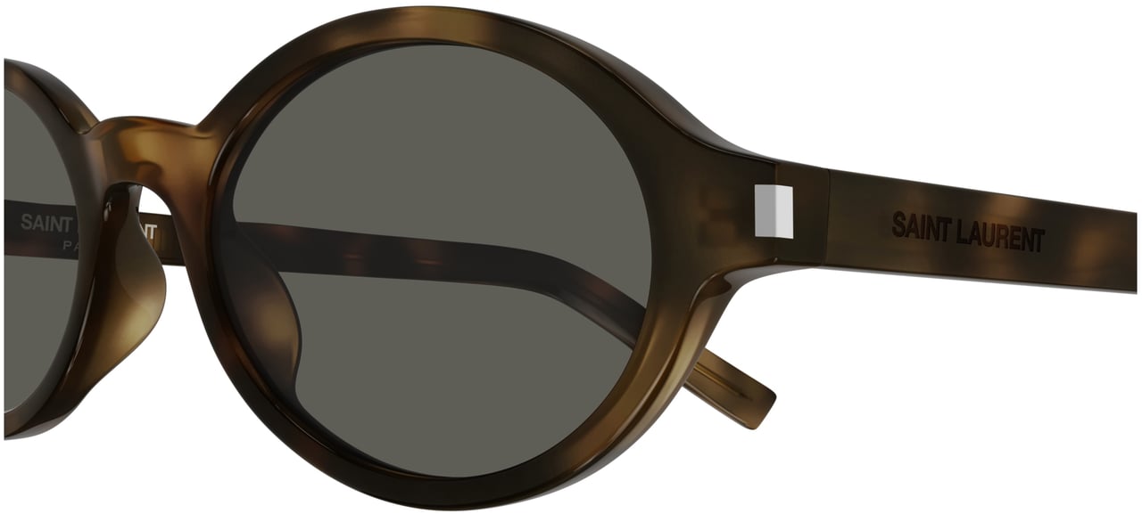 Saint Laurent Rounded Tortoiseshell Frame Saint Laurent Sunglasses Zwart