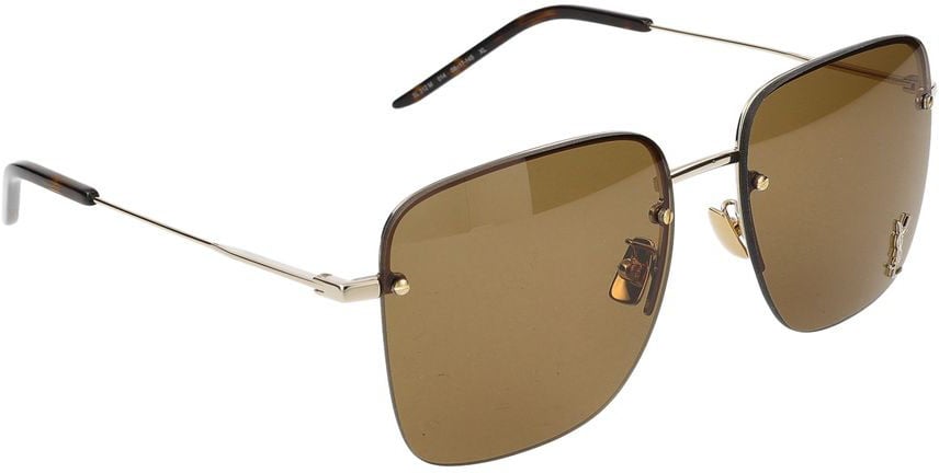 Saint Laurent Sunglasses Saint Laurent SL 312 M 014 Gold Gold Brown 58/17/145 Neutraal