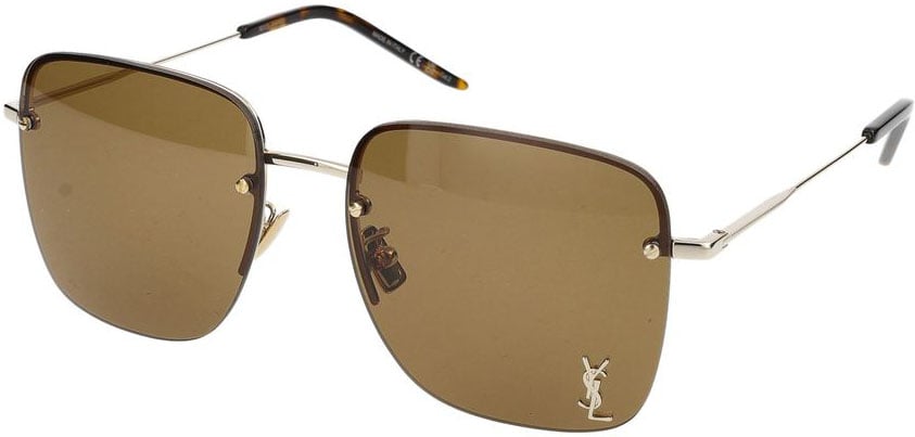 Saint Laurent Sunglasses Saint Laurent SL 312 M 014 Gold Gold Brown 58/17/145 Neutraal