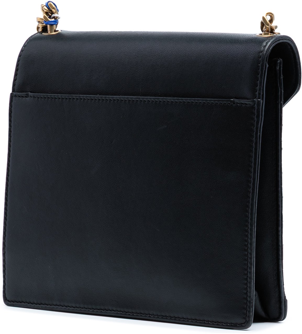 Saint Laurent Quilted Lambskin Gaby Square Shoulder Bag Zwart