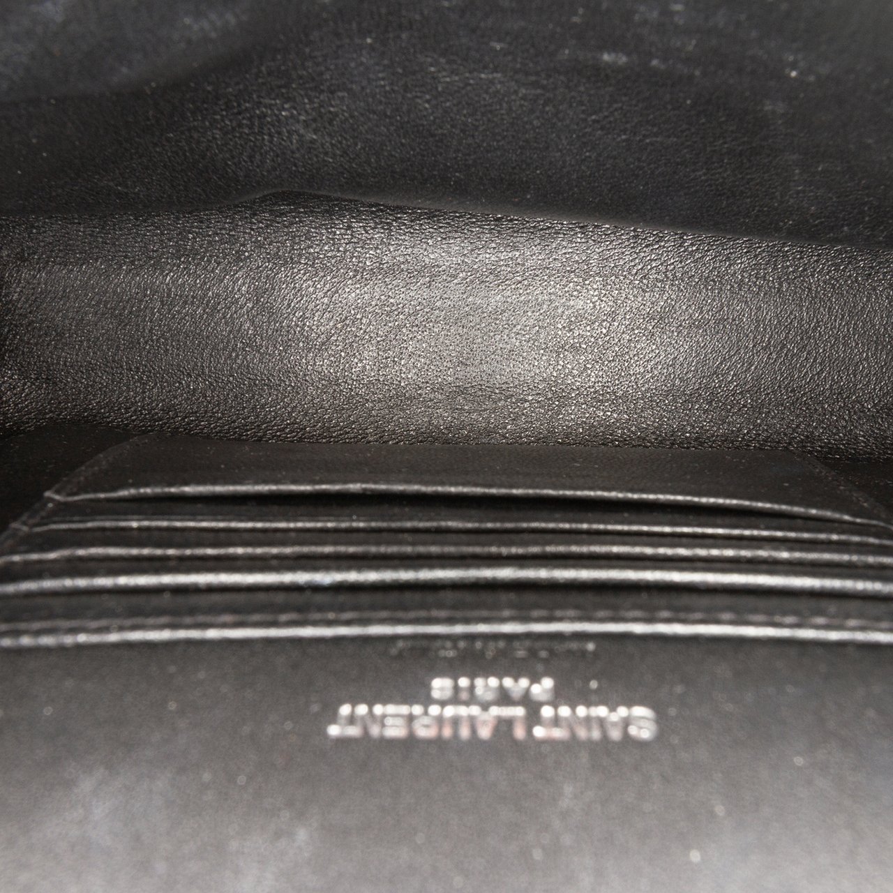 Saint Laurent Croc Embossed Leather Monogram Kate Belt Bag Zwart