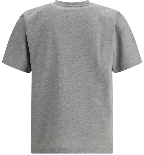 Saint Laurent Saint Laurent Grey Cotton Oversized T-shirt Grijs