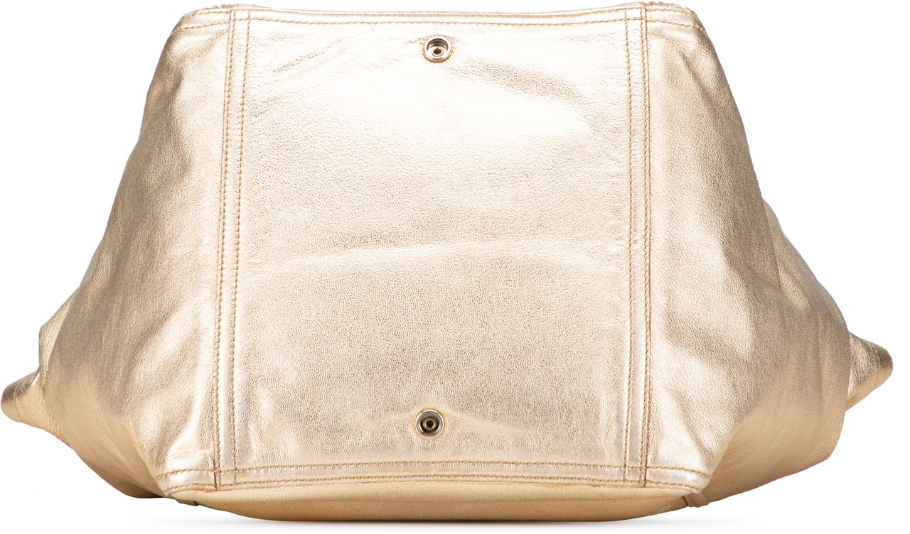 Saint Laurent Medium Leather Downtown Tote Goud