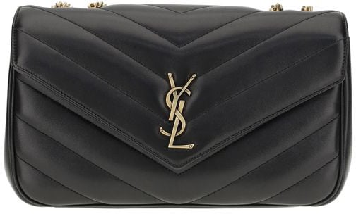 Saint Laurent Saint Laurent Black Calf Leather Bos Taurus Shoulder Bag Zwart