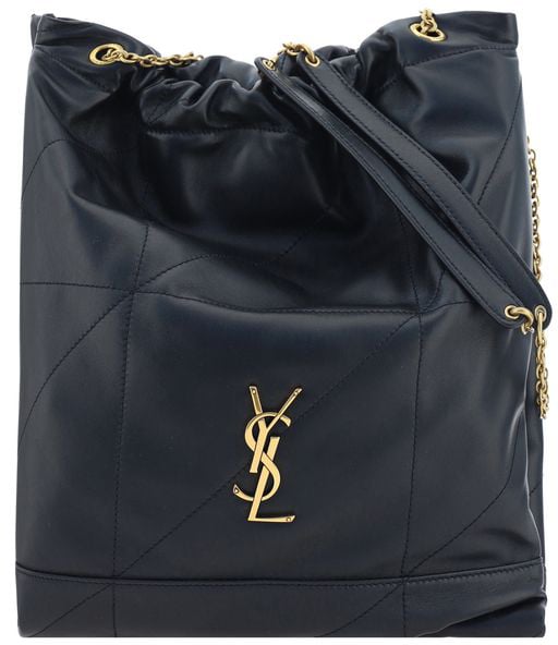 Saint Laurent Saint Laurent Black Lamb Ovis Aries Aries Shoulder Bag Zwart