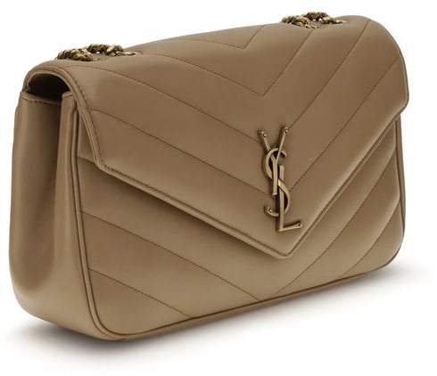 Saint Laurent Saint Laurent Beige Calf Leather Bos Taurus Shoulder Bag Beige