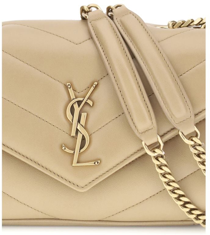 Saint Laurent Saint Laurent Beige Lamb Ovis Aries Aries Shoulder Bag Beige