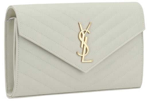 Saint Laurent Saint Laurent White Calf Leather Bos Taurus Shoulder Bag Wit