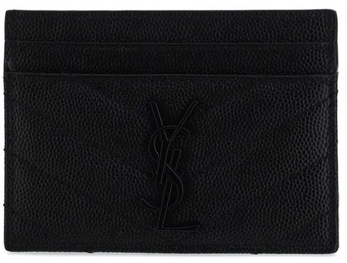Saint Laurent Saint Laurent Black Calf Leather Bos Taurus Wallet Zwart