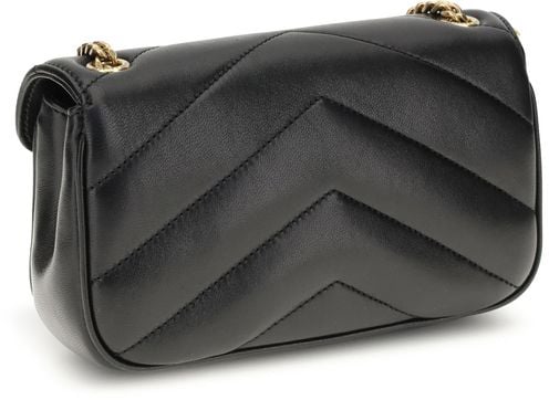 Saint Laurent Saint Laurent Black Lamb Ovis Aries Aries Shoulder Bag Zwart