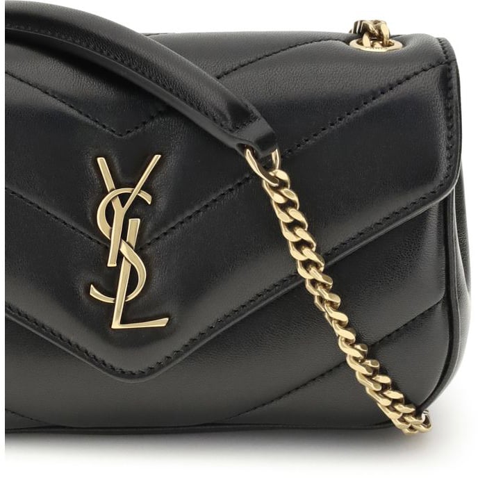 Saint Laurent Saint Laurent Black Lamb Ovis Aries Aries Shoulder Bag Zwart
