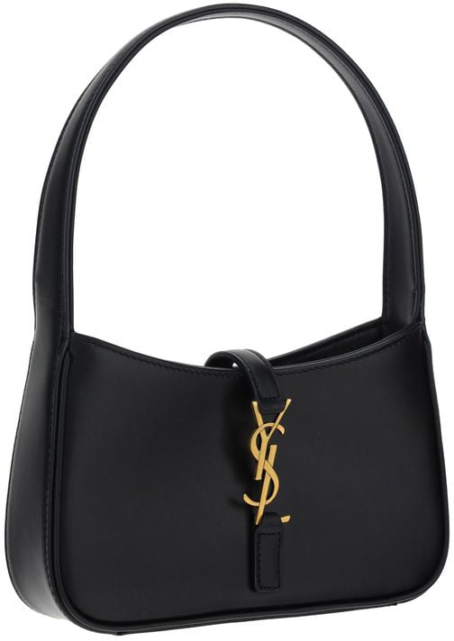 Saint Laurent Saint Laurent Black Calf Leather Bos Taurus Shoulder Bag Zwart