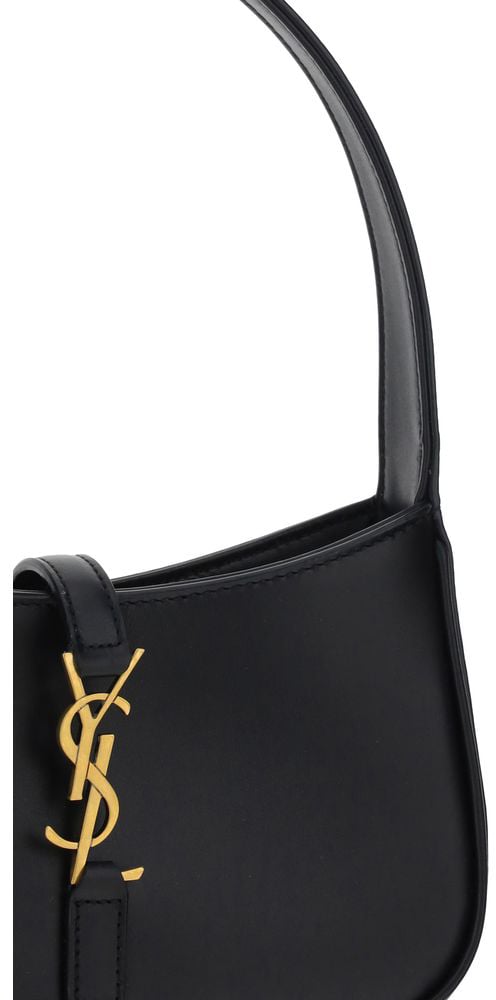 Saint Laurent Saint Laurent Black Calf Leather Bos Taurus Shoulder Bag Zwart