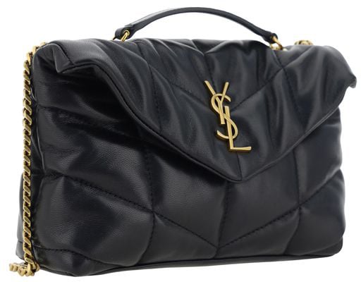 Saint Laurent Saint Laurent Black Lamb Ovis Aries Aries Shoulder Bag Zwart