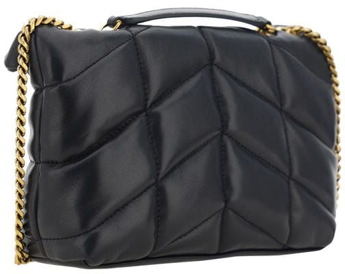 Saint Laurent Saint Laurent Black Lamb Ovis Aries Aries Shoulder Bag Zwart