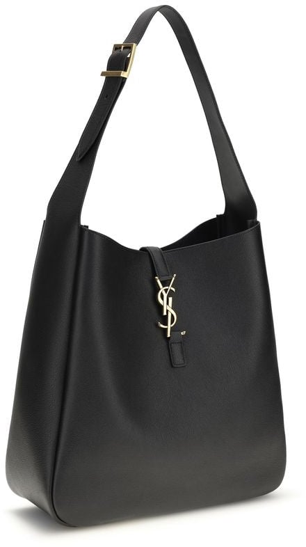 Saint Laurent Saint Laurent Black Calf Leather Bos Taurus Shoulder Bag Zwart