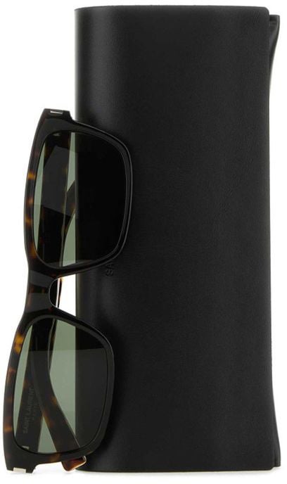 Saint Laurent Saint Laurent Brown Acetate Sunglasses Bruin