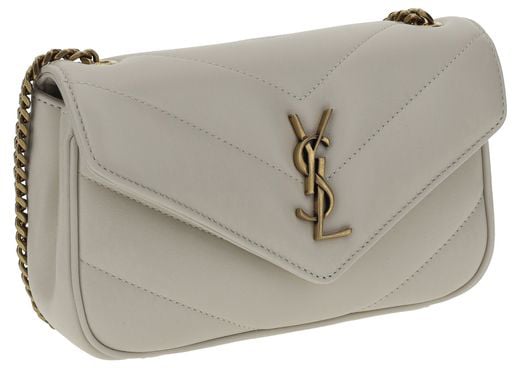 Saint Laurent Saint Laurent White Lamb Ovis Aries Aries Shoulder Bag Wit