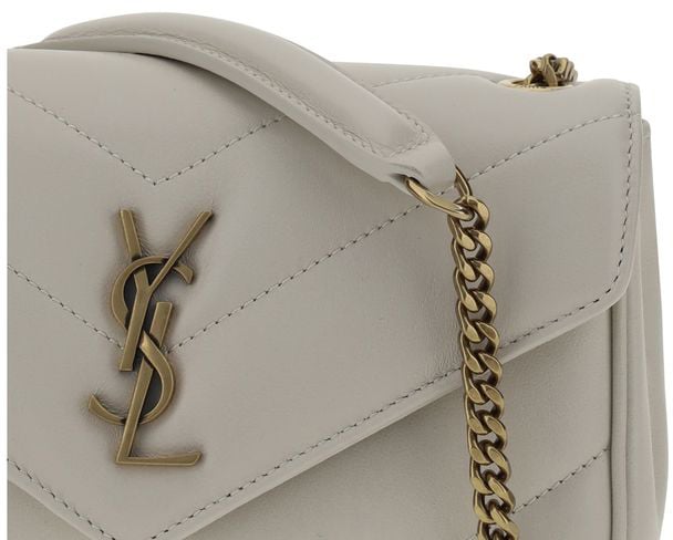 Saint Laurent Saint Laurent White Lamb Ovis Aries Aries Shoulder Bag Wit