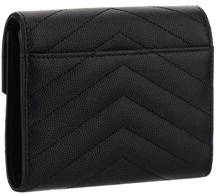 Saint Laurent Saint Laurent Black Calf Leather Bos Taurus Wallet Zwart