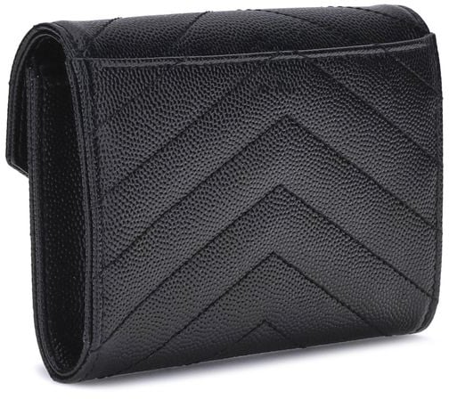 Saint Laurent Saint Laurent Black Calf Leather Bos Taurus Wallet Zwart
