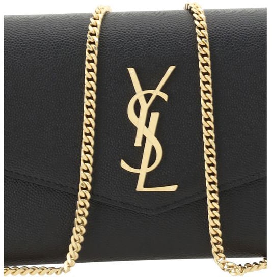 Saint Laurent Saint Laurent Black Calf Leather Bos Taurus Shoulder Bag Zwart