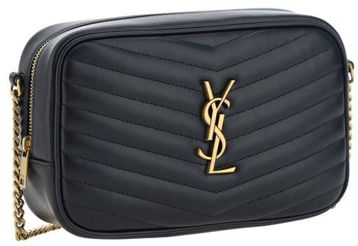 Saint Laurent Saint Laurent Black Calf Leather Bos Taurus Shoulder Bag Zwart