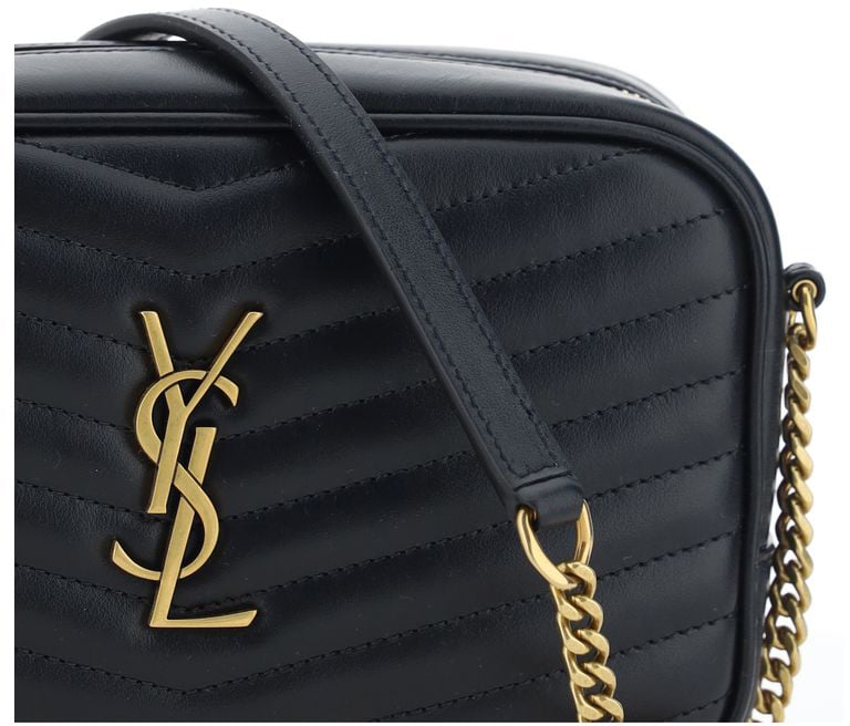 Saint Laurent Saint Laurent Black Calf Leather Bos Taurus Shoulder Bag Zwart