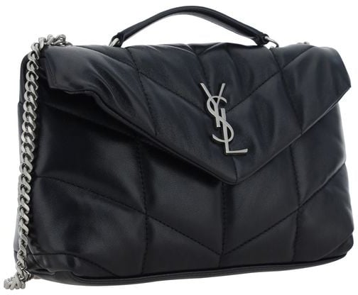 Saint Laurent Saint Laurent Black Lamb Ovis Aries Aries Shoulder Bag Zwart