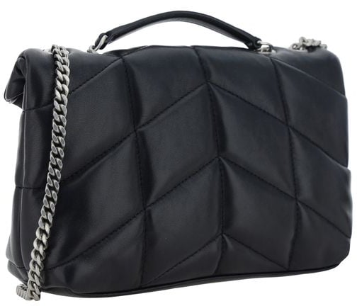 Saint Laurent Saint Laurent Black Lamb Ovis Aries Aries Shoulder Bag Zwart